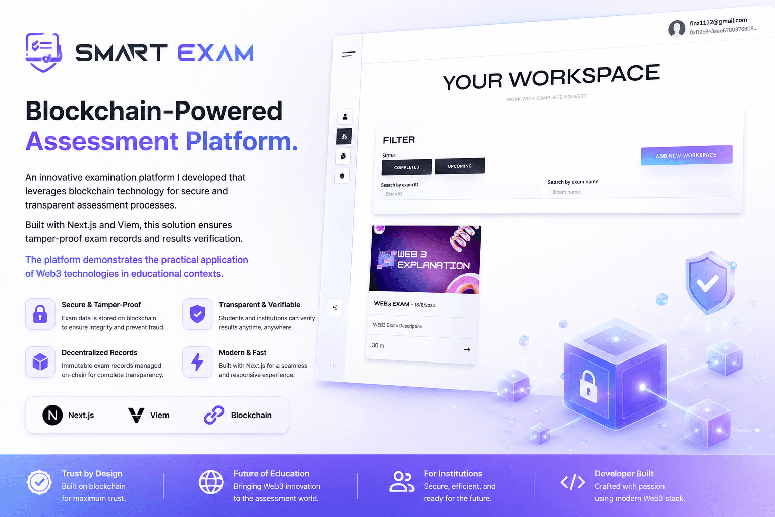 Smart Exam - Blockchain-Powered Assessment Platform - 1